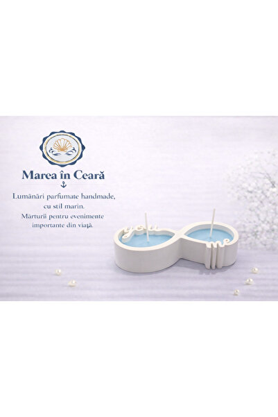marea in ceara "You & Me" candle in infinity container - the symbol of connec...