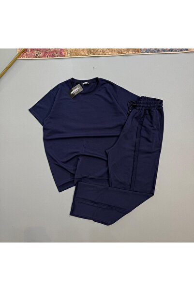 Baycombine35 Unisex φόρμα με λεπτομέρειες ραφής - Σετ 2 τεμαχίων κοντομάνικο ...