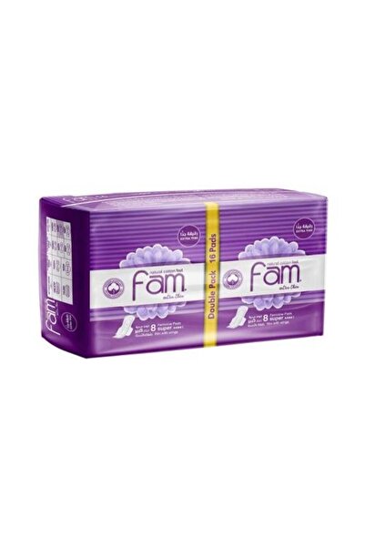 FAM Very Thin Sanitary Pads, Large with Wings - 16 Pieces