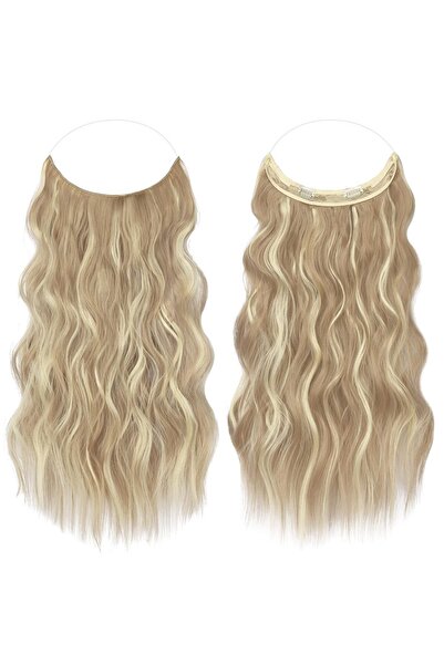 Dotail Feshfen εξτένσιον μαλλιών, αόρατου τύπου με διαφανείς, κυματιστές κλών...