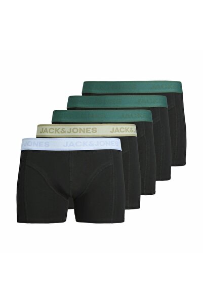 Jack & Jones Ανδρικά Μαύρα Jacwesley Solid Trunks 5 Pack Boxer 12294699-Μαύρο