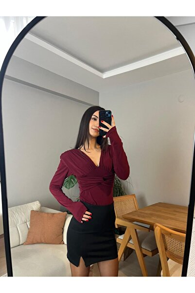 Bordo Vatkalı Body