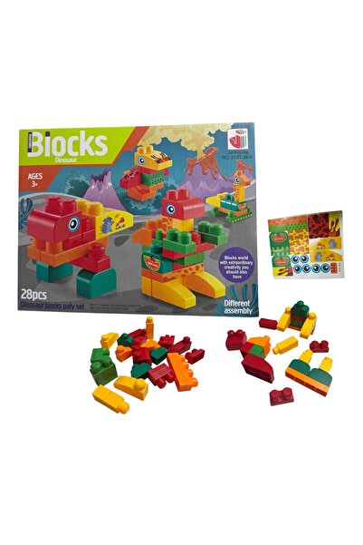 ADIRI SHOP Interactive Building Block Set for Kids, Dinosaurs Model, 28 Piece...