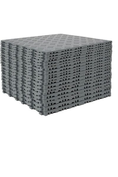Dotail Set of 20 Interlocking Floor Tiles, 40 x 40 cm, 18 mm, PVC + PP, Non-S...