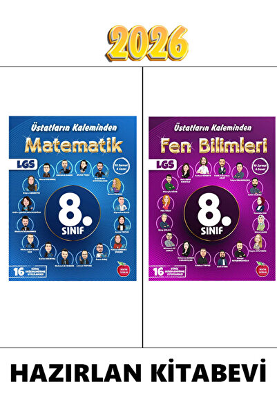 Newton Yayınları 8.Sınıf Üstadların Kaleminden Matematik-Fen Branş Deneme Seti