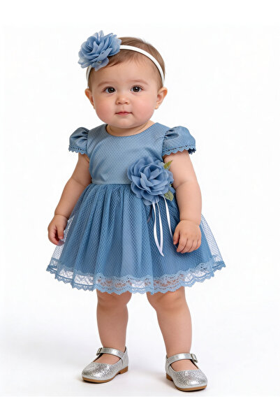 The-kid.co Blue Blossom Party Dress
