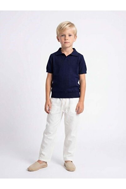 Zekids Μπλουζάκι για αγόρια με λεπτό πλεκτό γιακά και σχέδιο