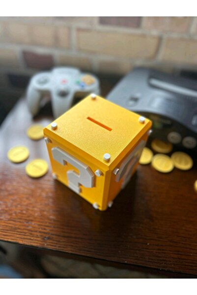 NorthEdge3D Mario Question Block Kumbara | Dekoratif Oyun Temalı Para Kutusu