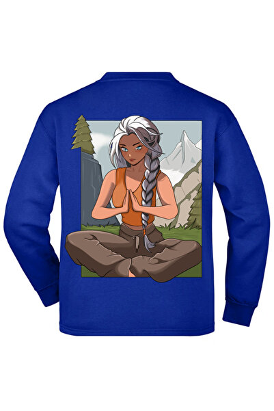 Rabona Fashion Zen Spirit Girl – Nature Themed Sweatshirt / Hoodie with Medit...