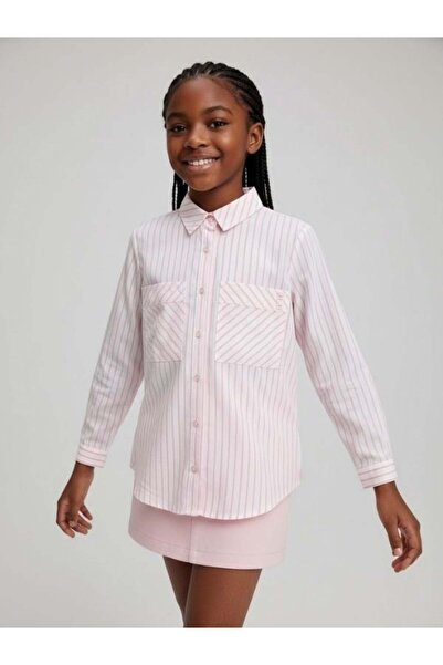Zekids Cămașă cu model în dungi pentru fete