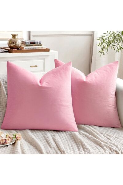Dotail Set of 2 EMEMA decorative pillowcases, velvet, 40x40 cm, square pillow...