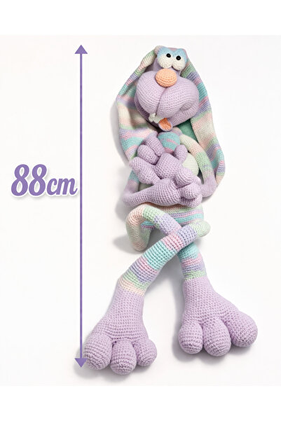 boomrang 88 cm Amigurumi Tavşan – Yumuşak, Şık ve Tam Bir Hediye Favorisi!”