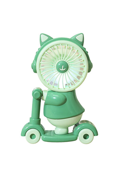 OEM Mini ventilator birou pisicuta cu ascutitoare, USB-C, autonomie mare, 2 v...