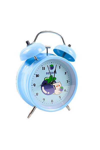 OEM Children's analog alarm clock, animals and fruits, light, silent, AA battery