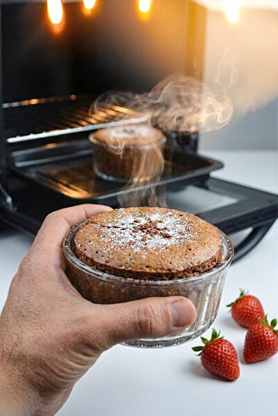 Ela&Elis Heat-Resistant Glass Oven Bowl 4 Pieces 10 Cm-Soufflé Bowl