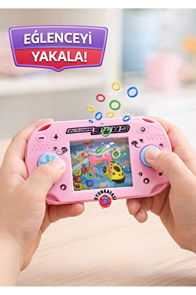 OYUNKAFASI Nostaljik Su Halkalı Oyun Konsolu Mini El Oyunu Çocuk Oyuncağı