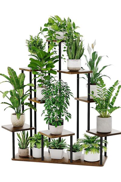 Dotail Bamworld Βάση Φυτών, 9 επίπεδα, 80 x 30 x 107 εκ., σκελετός από μέταλλ...