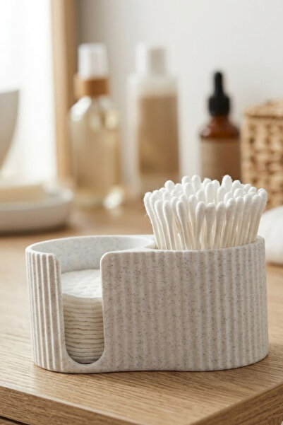 OVERMAX Μοντέρνος οργανωτής μπάνιου με αυλακώσεις - Βαμβακερή θήκη με διπλά δ...