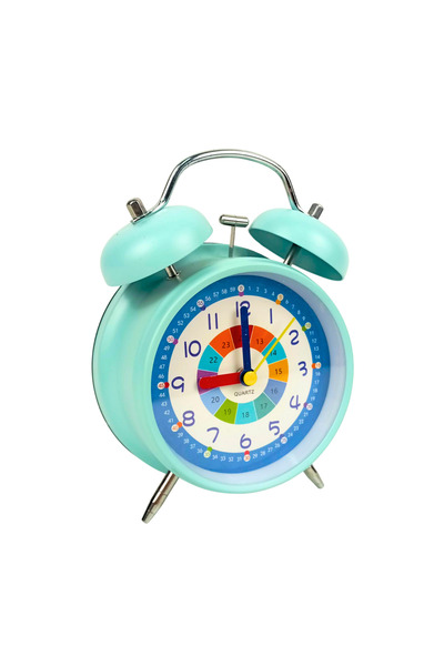 OEM Educational children's alarm clock turquoise, 16 cm, large digits, light,...