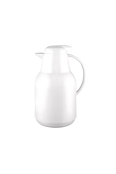 OEM 2 L carafe thermos, double walls, 24h vacuum insulated, modern design, white