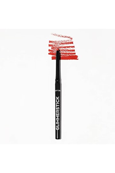 AVON Glimmerstick Ruby Shock Lip Pencil – intense red shade for precise conto...