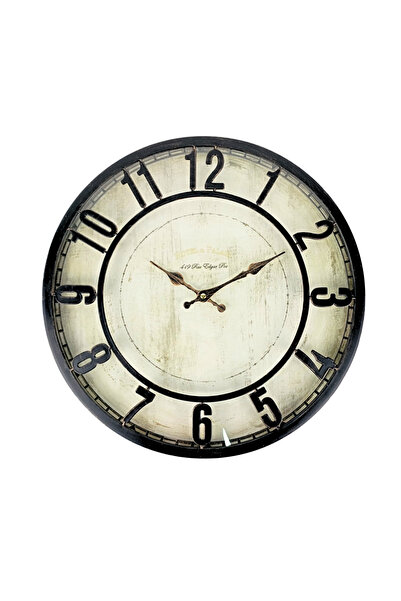 OEM Vintage wall clock 40 cm, large black digits, rustic design