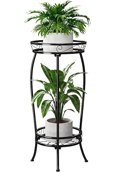 Dotail Suport pentru plante Bamworld, cu 2 niveluri, 68,5 x 30 cm, din metal,...