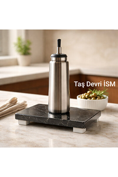 Taş Devri İSM طبق تقديم بقاعدة رخامية 10*20 سم