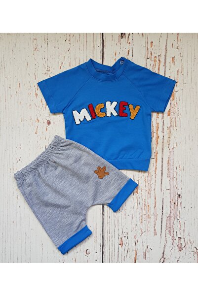 Miniworld Baby Set baieti de vara 2 piese din bumbac, Disney, Albastru