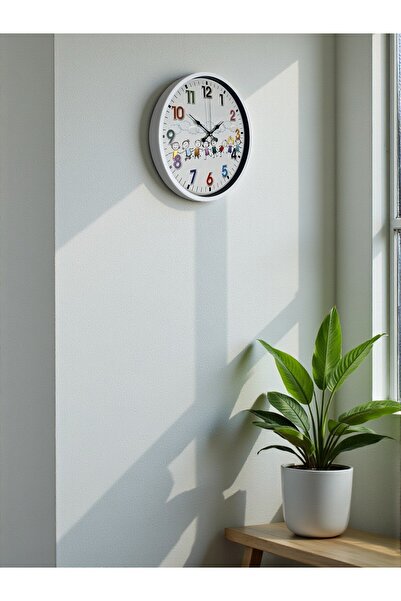 ForWhat 36cm Gift Children's Room Clock for Office Home Office Wall