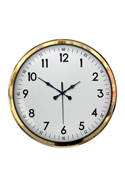 ForWhat 52cm Golden Metal White Classic Wall Clock for Office Home Office Gift