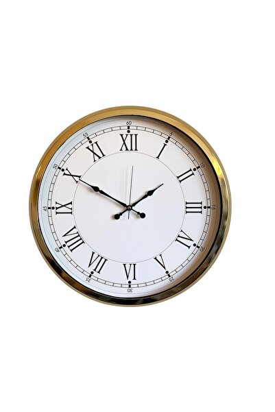 ForWhat 52cm Golden Metal Roman Numeral Prestige Wall Clock for Office Home O...