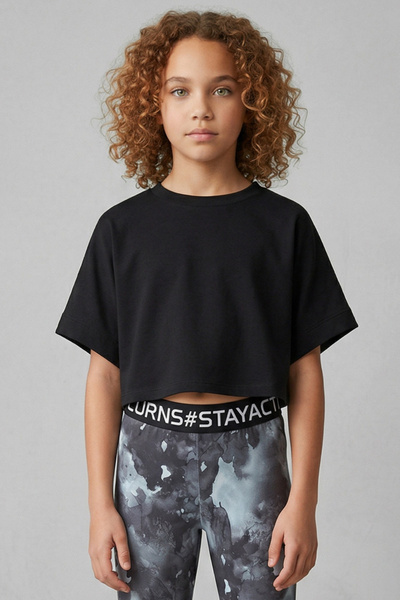 Colorinas Boxy Tee Girls' Oversize Short Tshirt