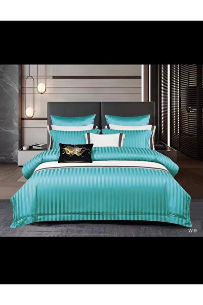 Antoniabeautyshop Bed linen 6 pieces Damask Satin with elastic W-9