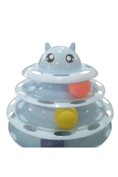 TeknoKapsül 3 Tiers Cat Toy with Cat Head
