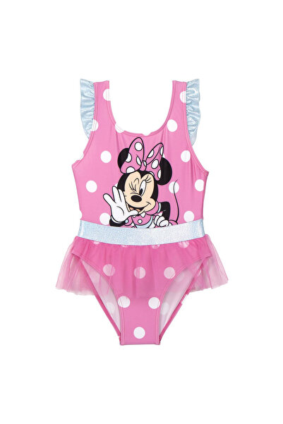 Minnie Mouse Swimsuit with skirt and polka dots, one-piece Disney Pink