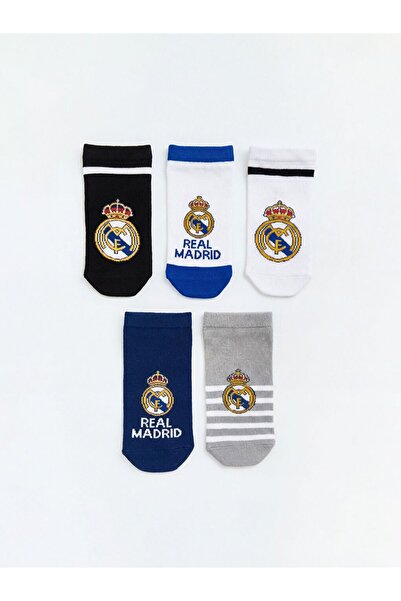 LC Waikiki Κάλτσες για αγόρια με σχέδια της Ρεάλ Μαδρίτης, συσκευασία 5 τεμαχίων
