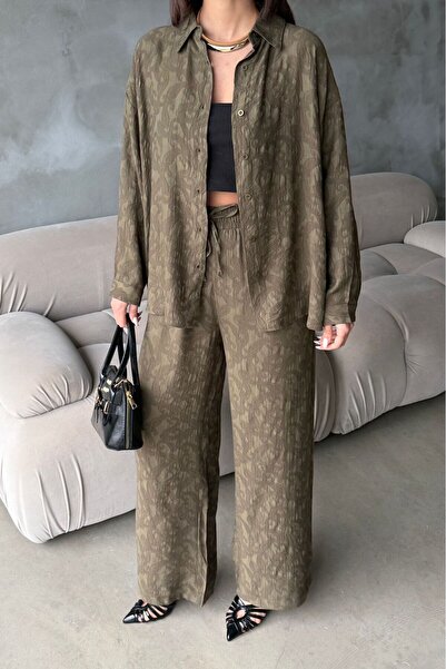 IŞILDA FASHION Set cămașă și pantaloni cu model Işılda