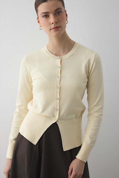 Zeyyen MERSERİZE BELİ OTURTMALI HIRKA SARI