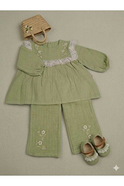 vovido kids MÜSLİN KIZ BEBEK TAKIM