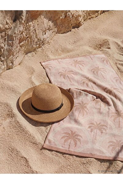 LC Waikiki Palm Tree Patterned Women's Beach Towel 70X150 cm