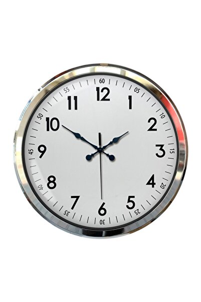 ForWhat 52cm Chrome Metal Simple Decor Wall Clock for Office Home Office Gift