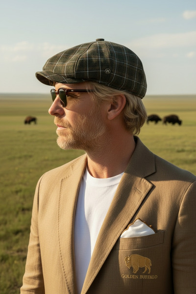 Golden Buffalo Anatolian Cotton Relax Fit 8 Piece Summer Scottish Cap Beret Hat