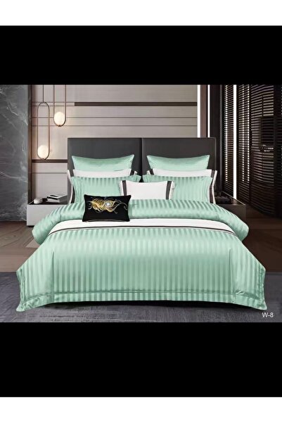 Antoniabeautyshop Bed linen 6 pieces Damask Satin with elastic W-8