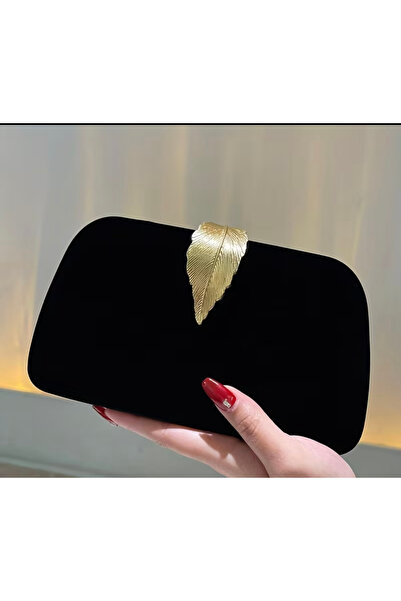 Generic Black Evening Clutch "Black Suede Soiree"