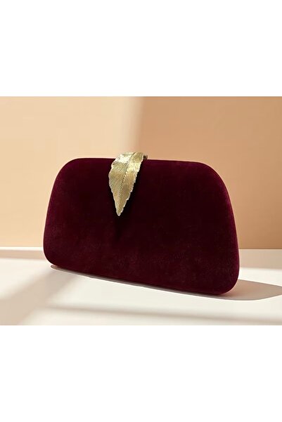 Generic Burgundy Evening Clutch "Burgundy Suede Soiree"