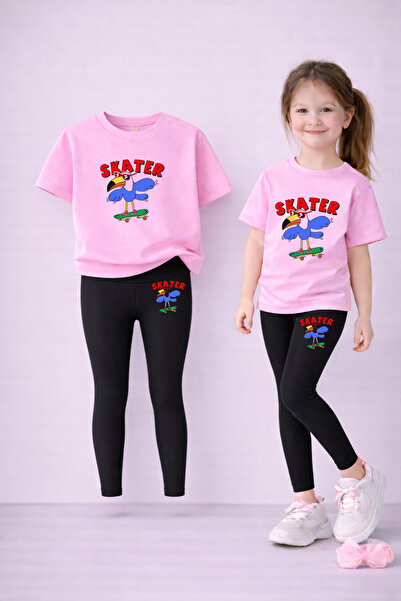 VODEXA Set de tricou și jambiere pentru fete, 100% bumbac, elastic, confortab...