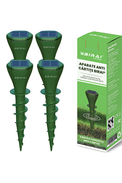 BIRAI AR08M Ηλιακό Απωθητικό Τυφλοπόντικων Σετ 4, Υπερηχητικό, Αδιάβροχο IP65...