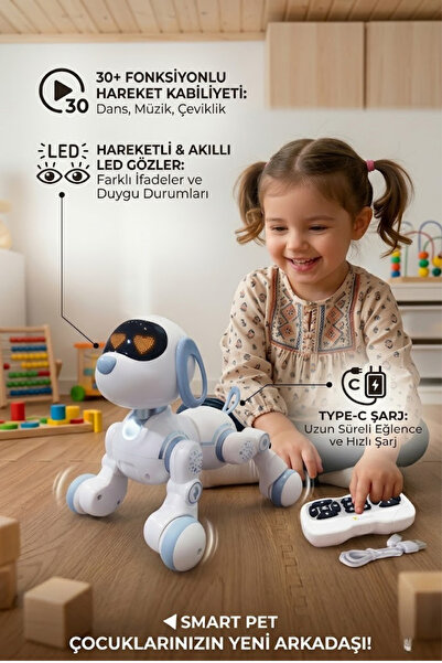 Ucuzuna Bak Oyuncak Hareketli Uzaktan Kumandalı 30 Fonksiyonlu Akıllı Robot K...