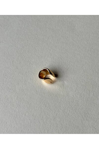 Alveole Jewelry Gold Kaplama Kalın Cuff Modern Kıkırdak Küpe